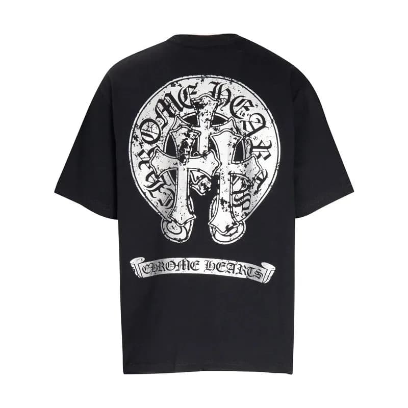 Chrome Hearts Graphic Tee Cross Logo Print