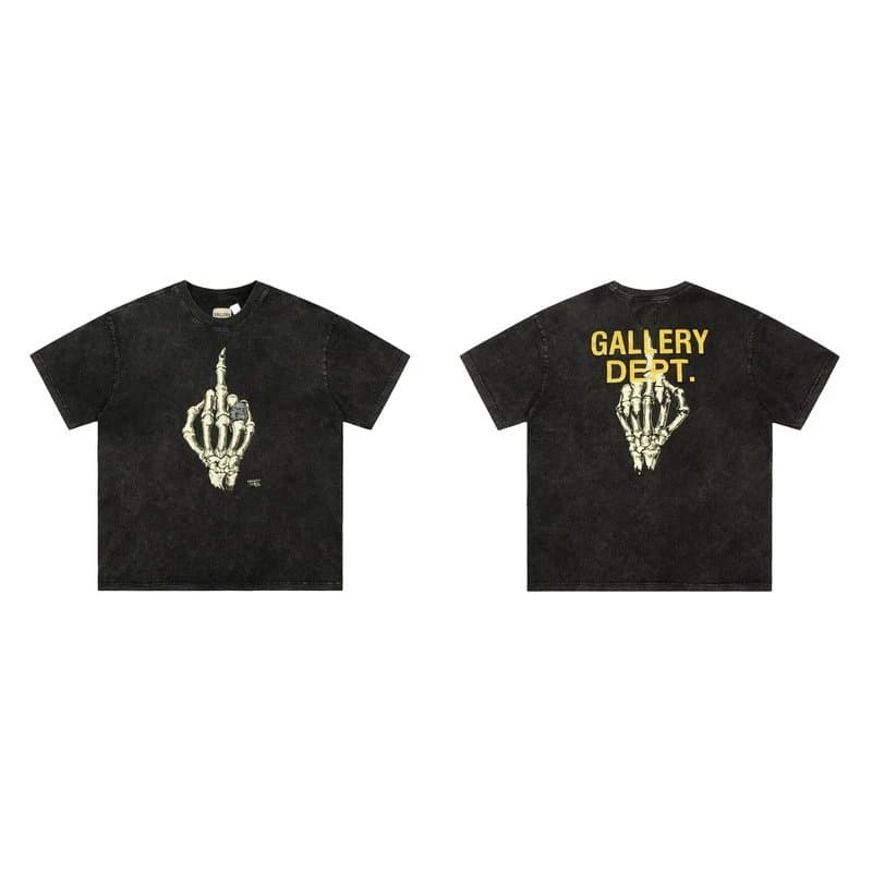Gallery Dept. Screen Depot Tee Washed Black — D47洗水黑#骷髅手指