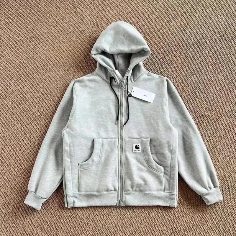 Carhartt Zip-Up Hoodie Heather Grey