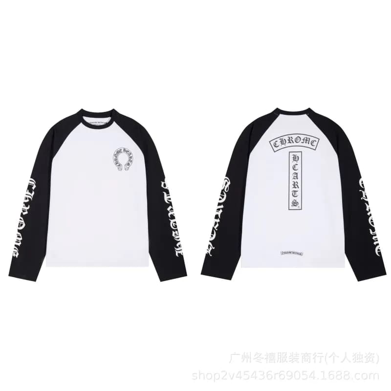 Chrome Hearts Long Sleeve Tee Build Graphic — 9003黑色