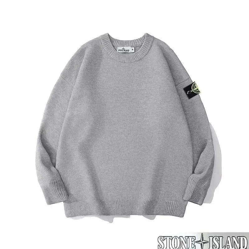 Stone Island Knit Sweater Diamond Pattern — DD018