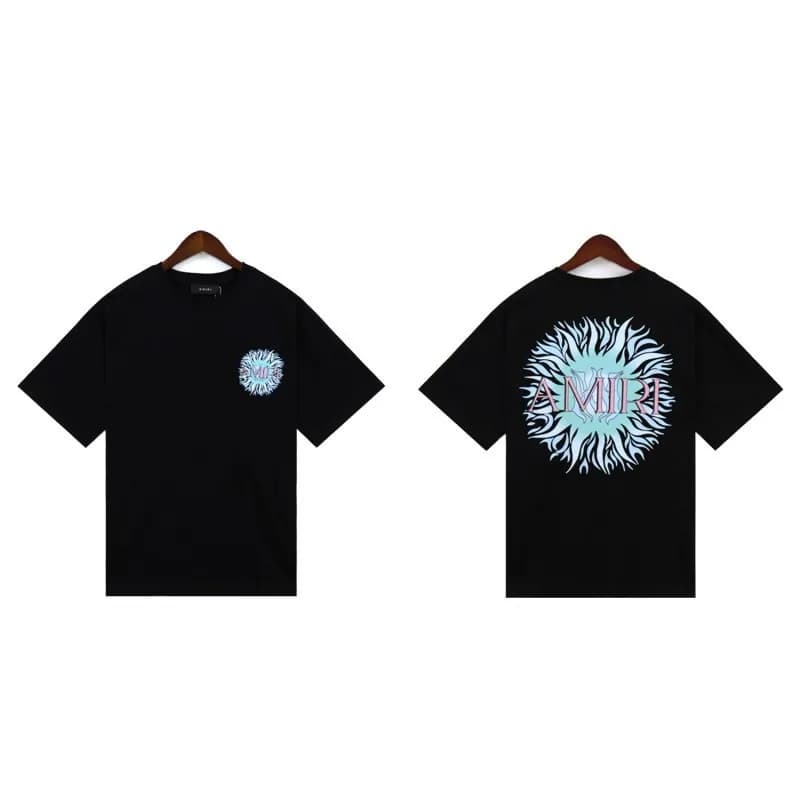 Amiri Logo T-Shirt Blue Script — 2208 black