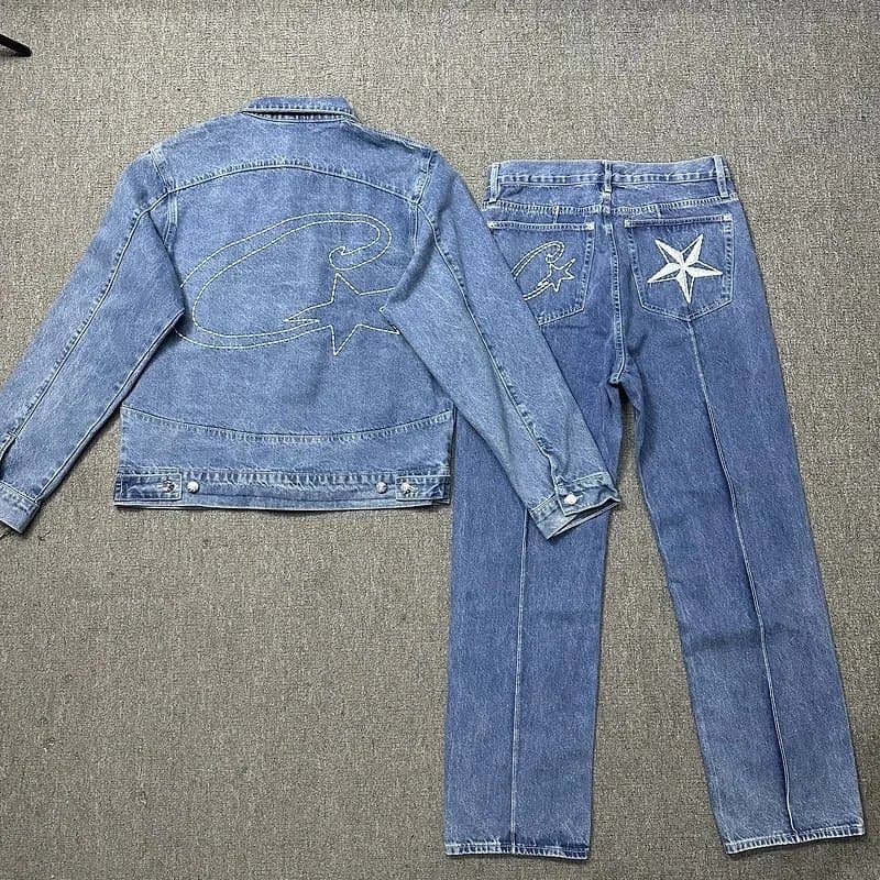 Carhartt WIP Denim Jacket and Jeans Set Embroidered Star Logo