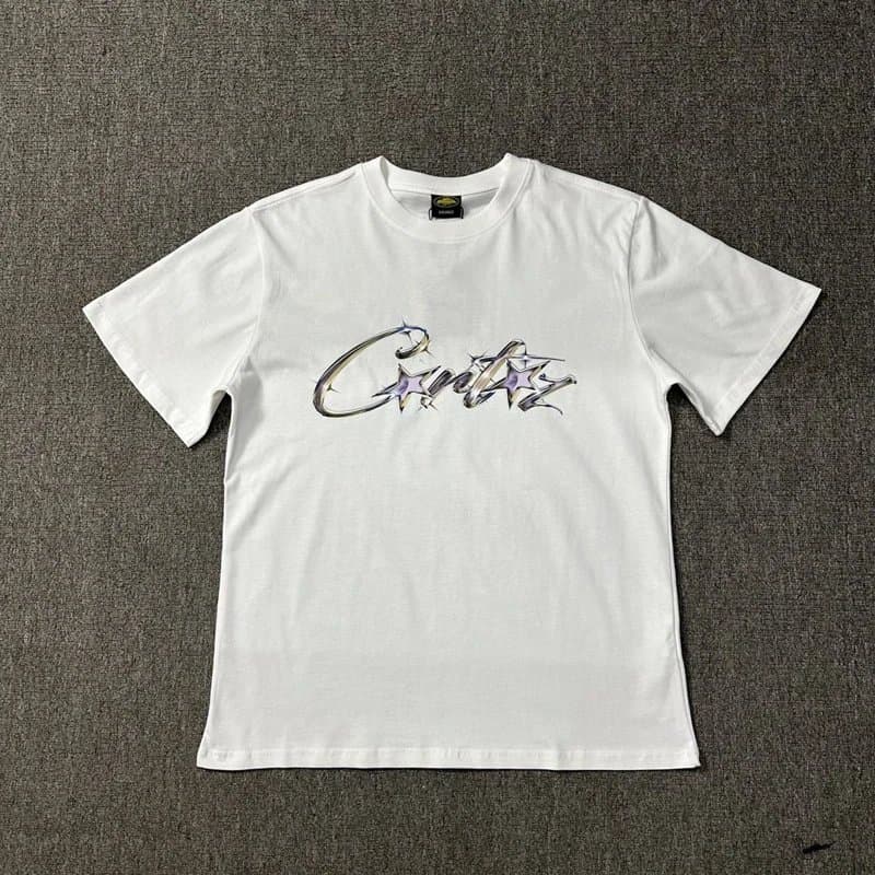 Graphic Tee Corteiz Script Logo — 3209 白色
