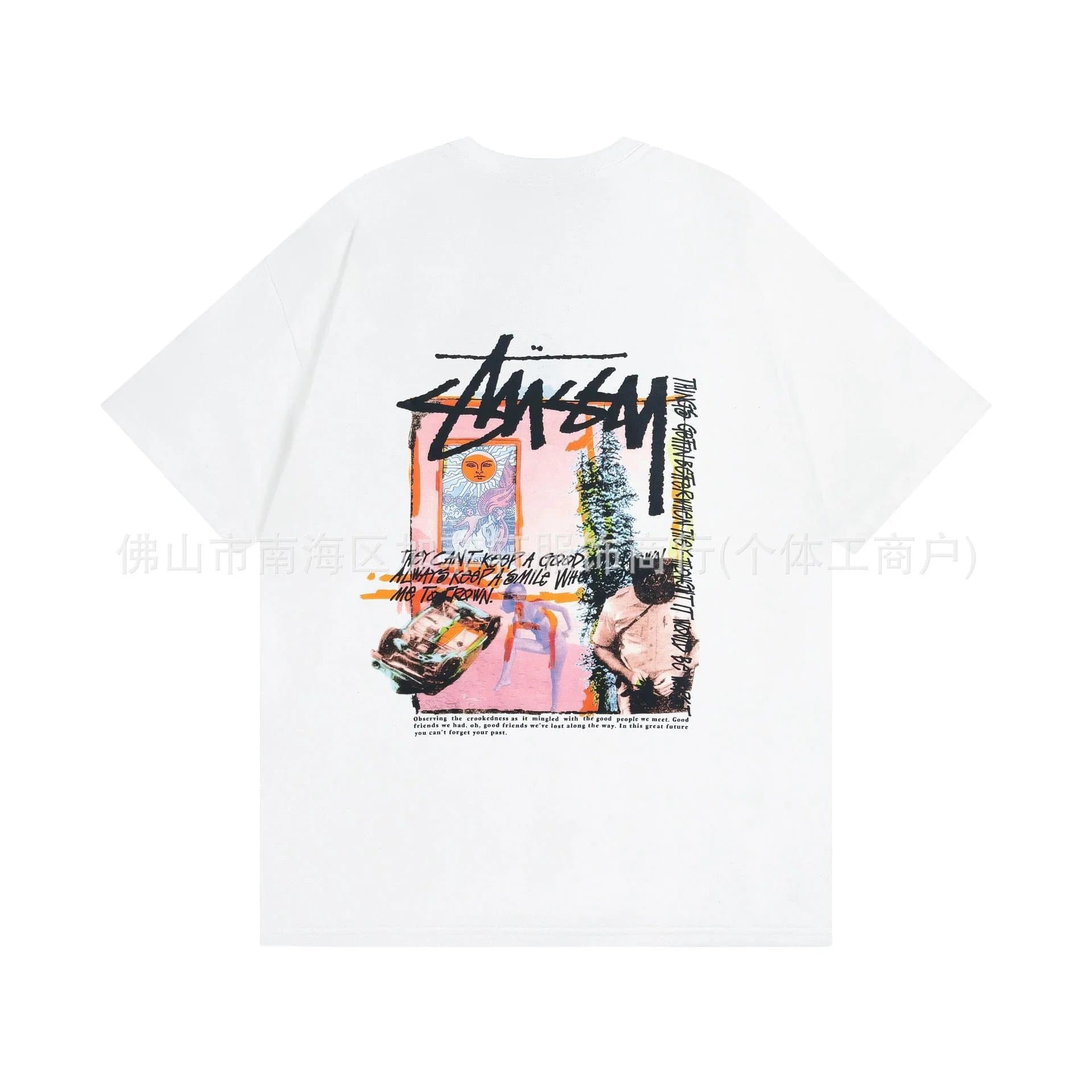 Stüssy Graphic Tee Sunset Collage Print