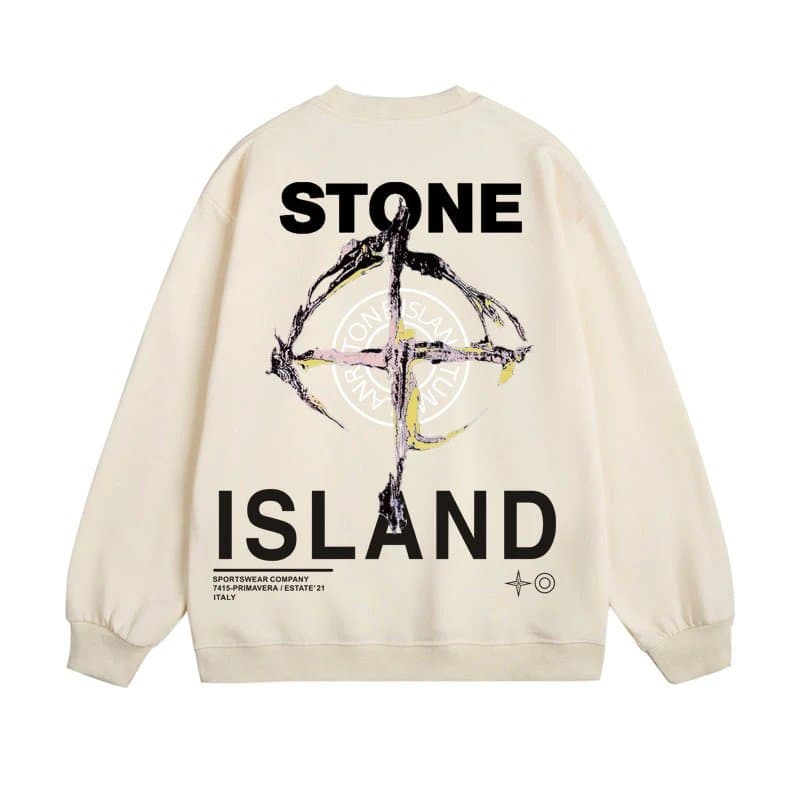 Stone Island Crewneck Sweatshirt Compass Patch — S11