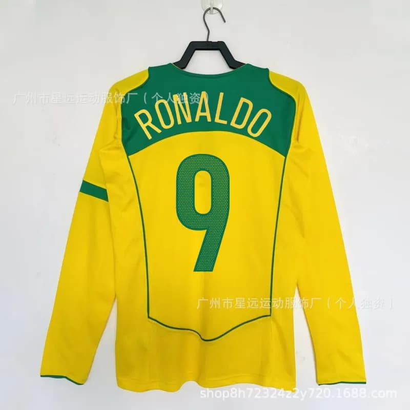 Nike Brazil National Team Jersey Home Kit — 04巴西主场长袖9号