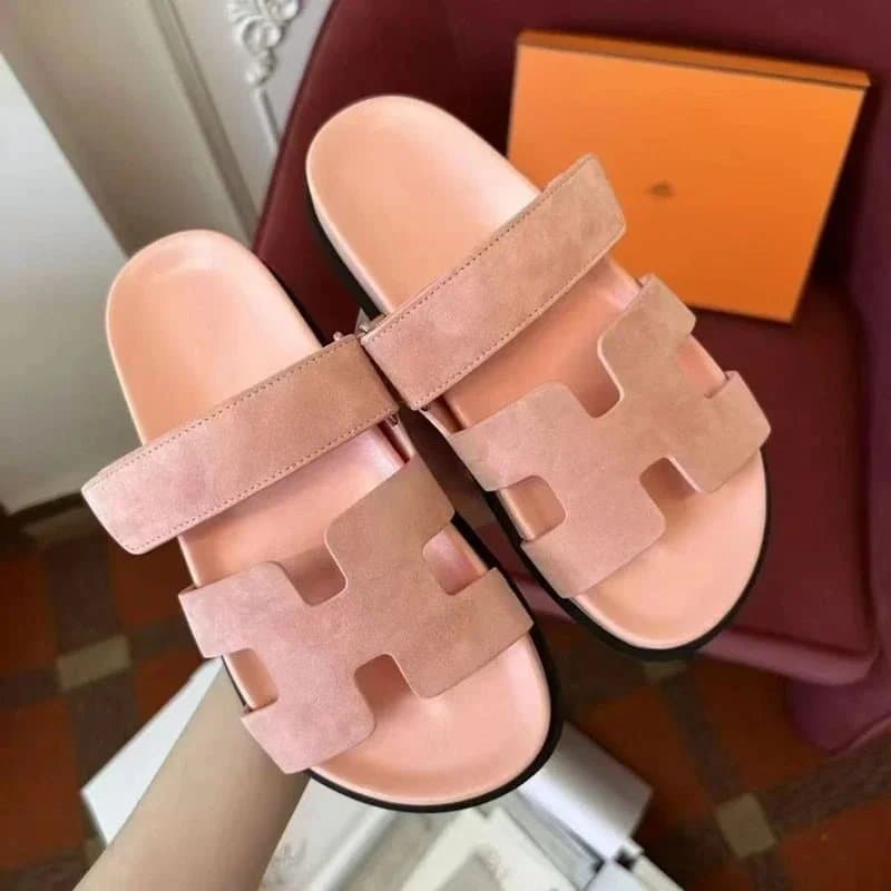 Hermès Oran Sandal Denim H Logo — A9