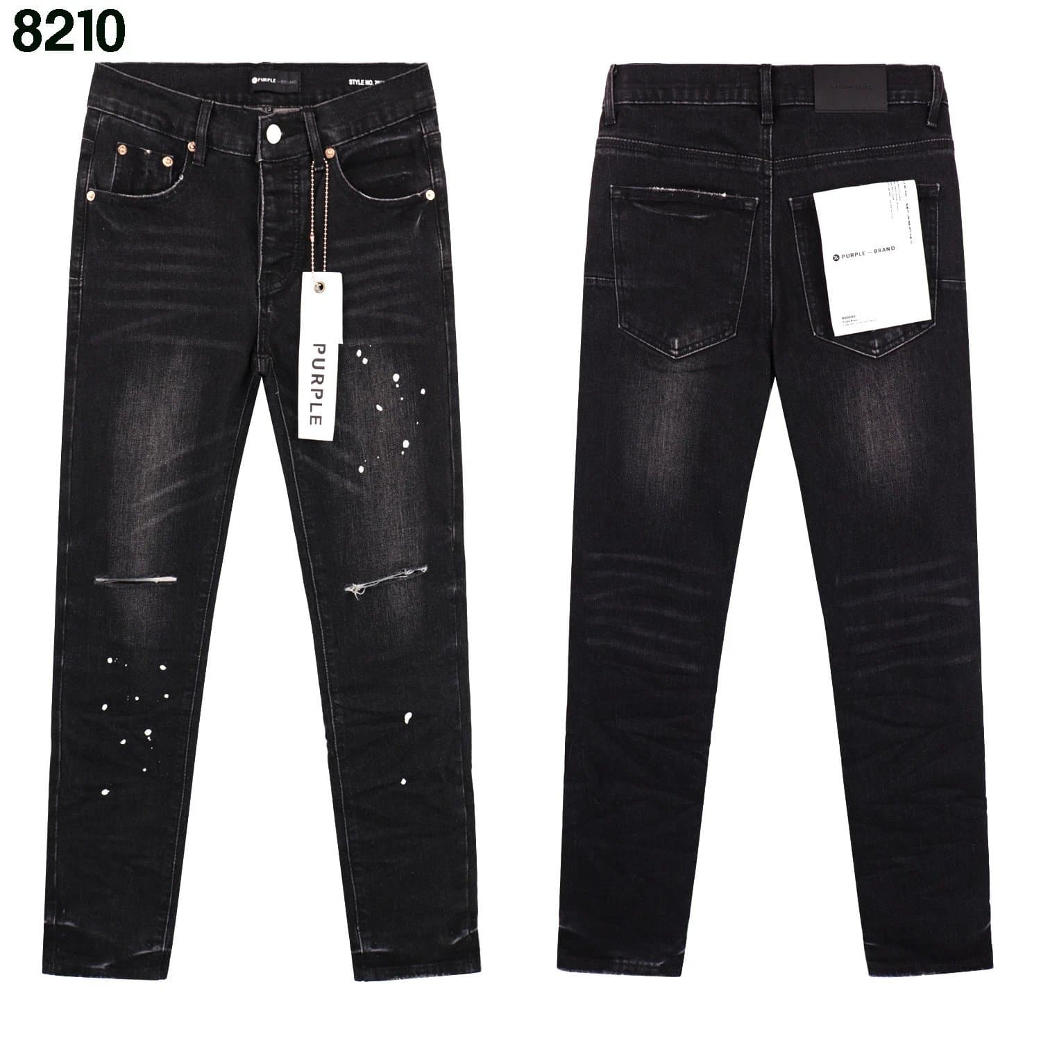 Off-White Distressed Slim Fit Jeans Paint Splatter