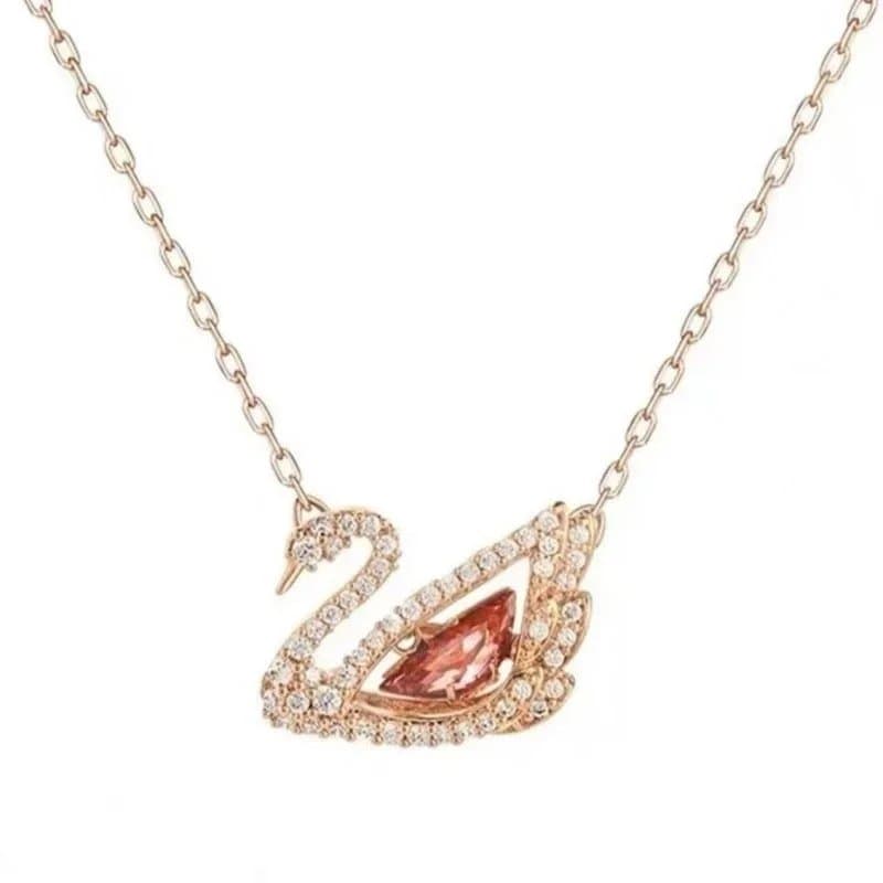 Swarovski Swan Necklace Crystal Pave — A27