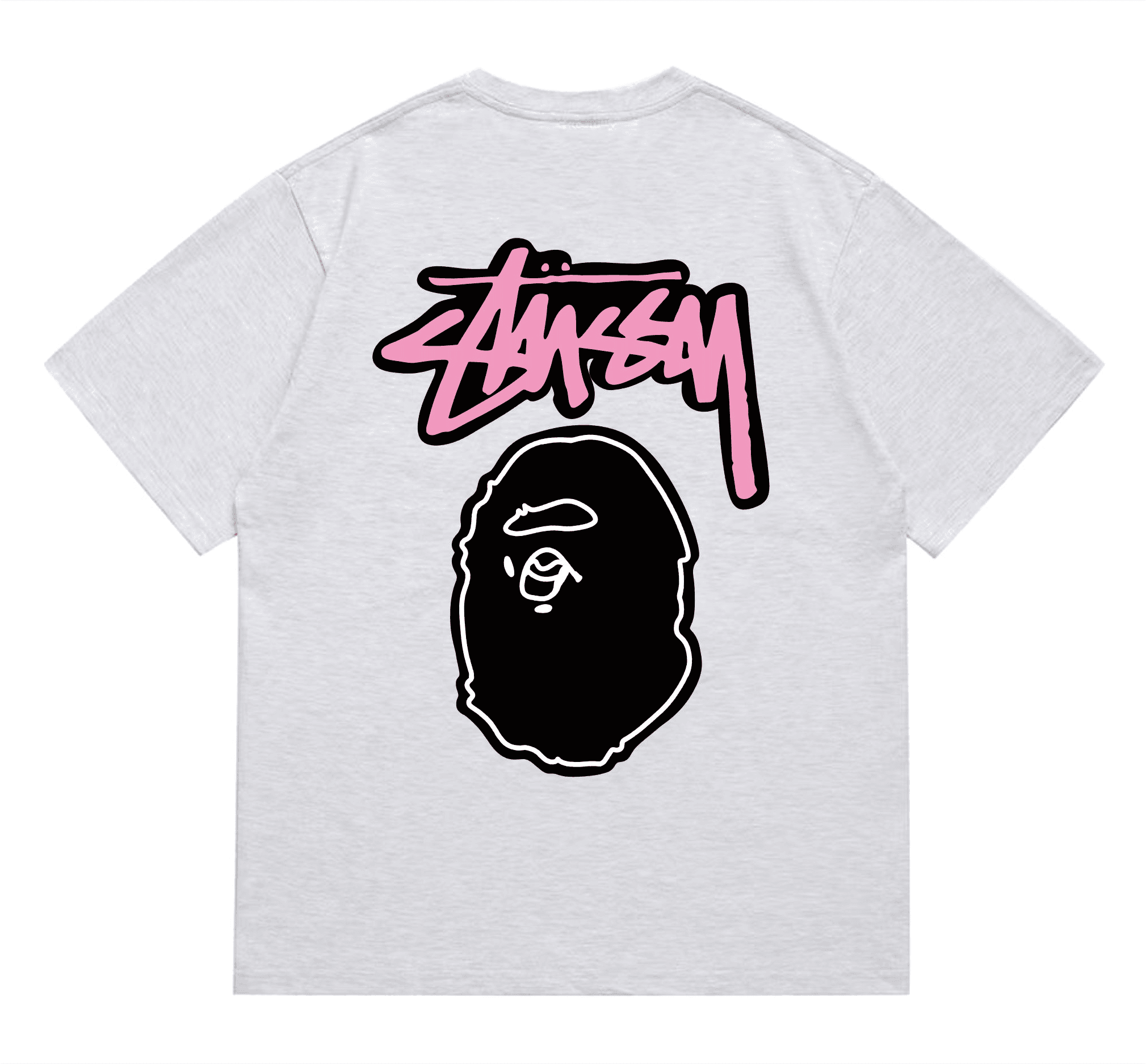 BAPE × Stüssy Graphic Tee Pixel Camo Ape Head — S31