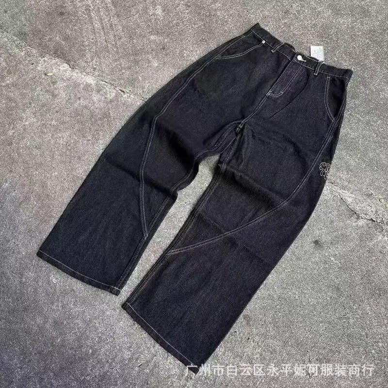 BAPE Denim Trousers Ape Head Embroidery