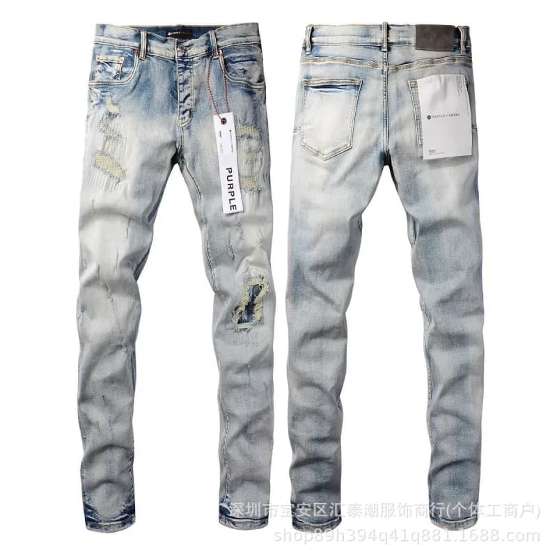 Distressed Slim Fit Jeans Washed Destroyed