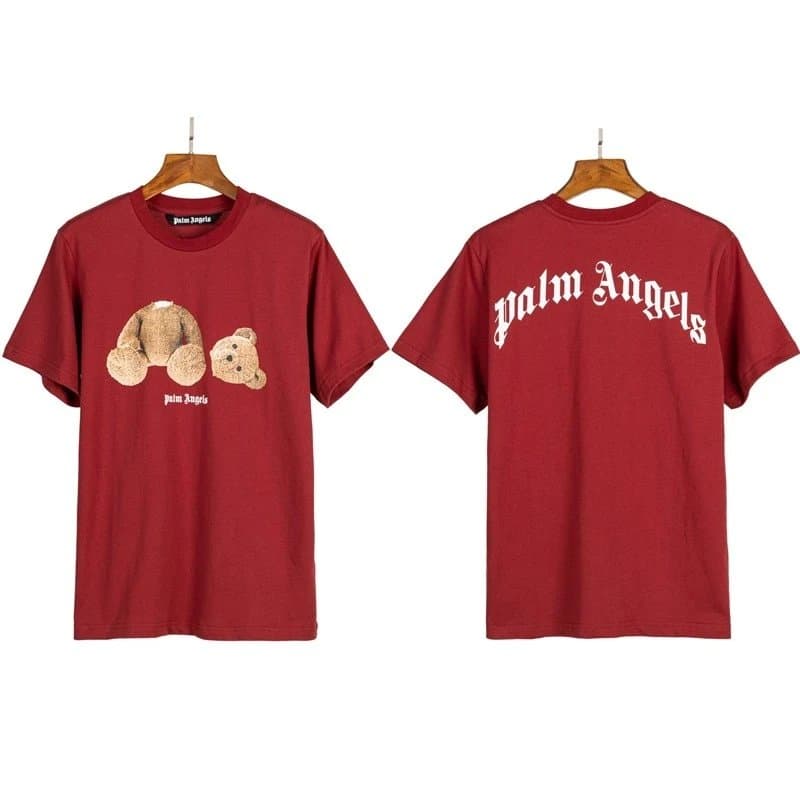 Palm Angels Graphic Tee Teddy Bear Print