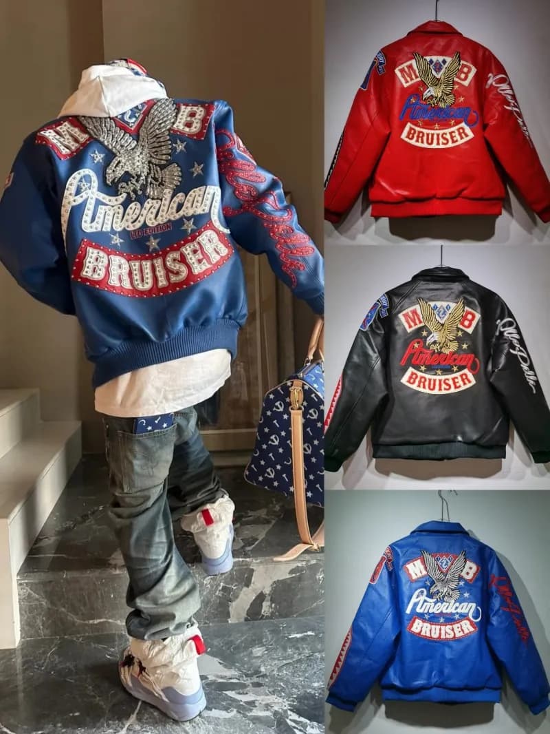 Balenciaga American Bruiser Jacket Embroidered Eagle Patch