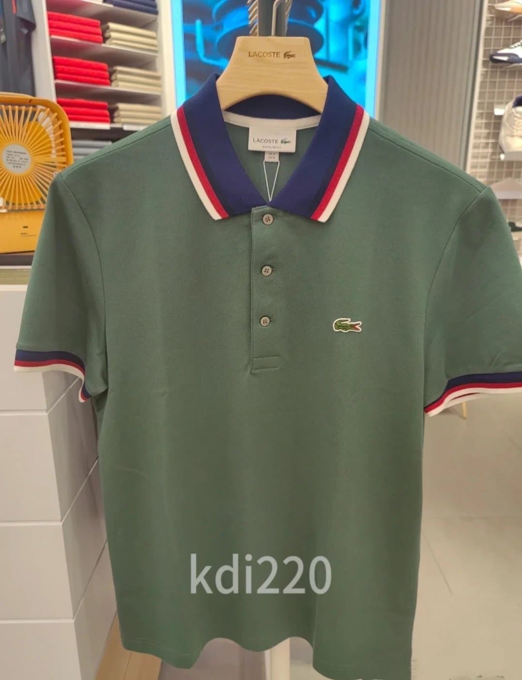 Lacoste Polo Shirt Tri-Color Collar