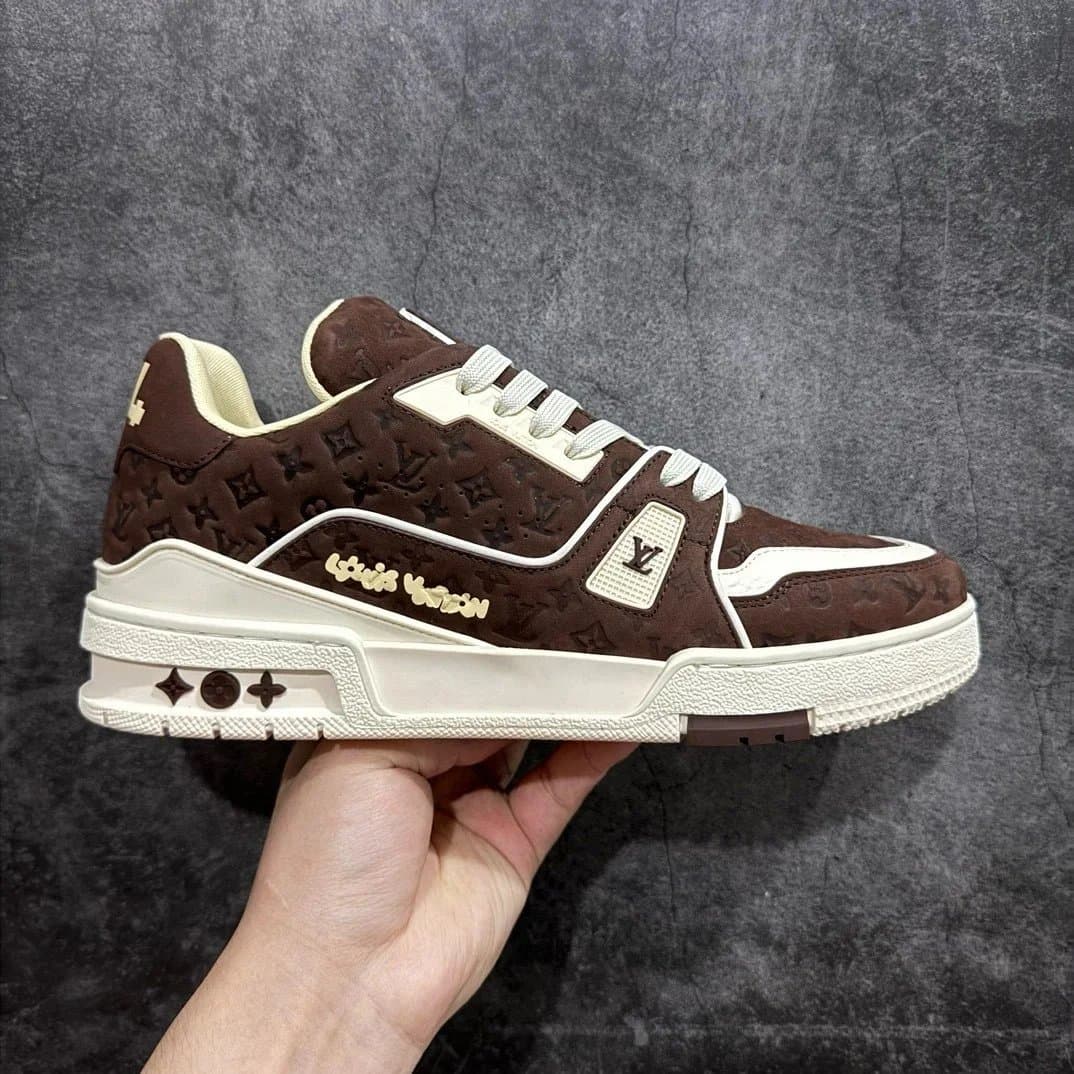 Louis Vuitton LV Trainer Monogram — A+版本 1V 棕色印花