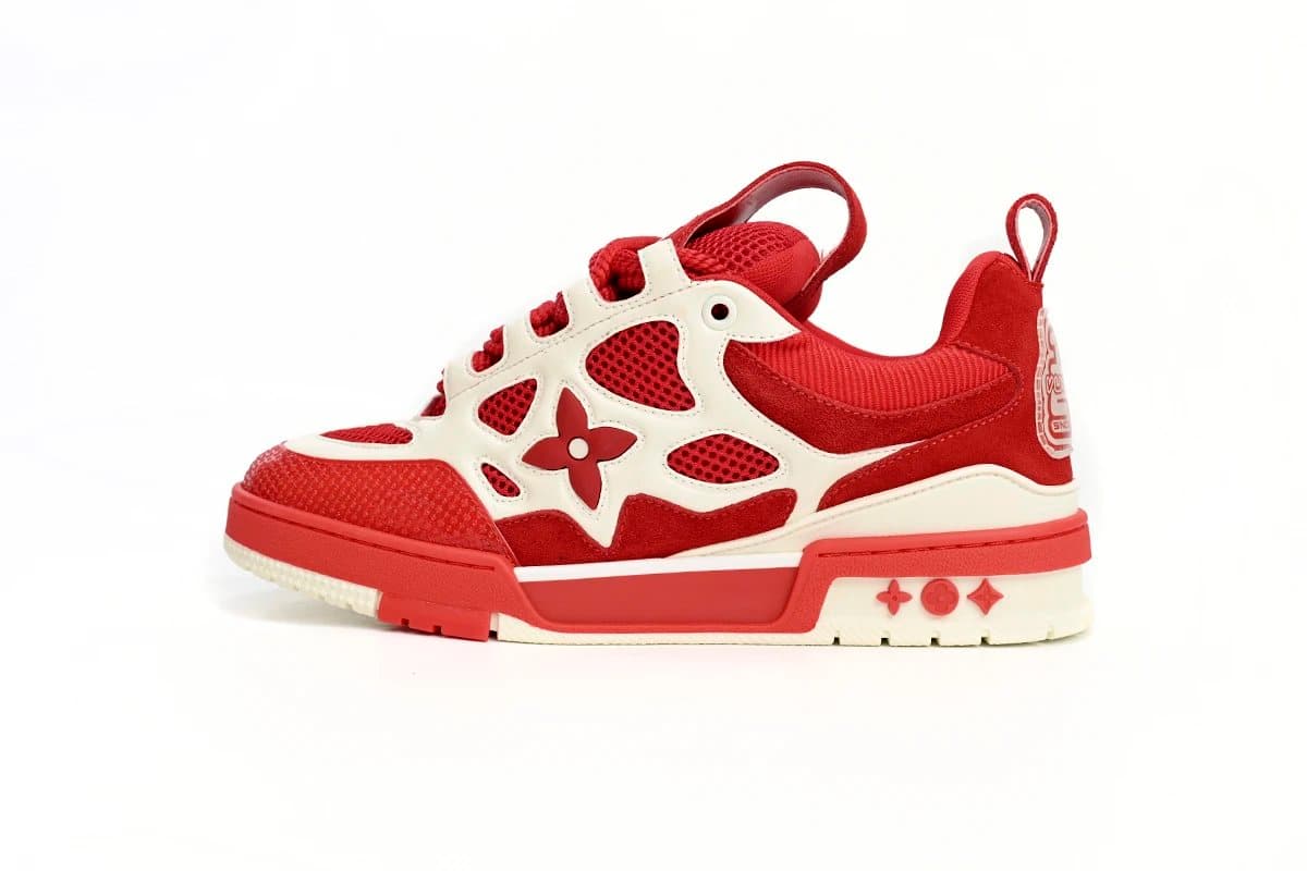 Louis Vuitton LV Trainer Monogram Embossed — EUR35-EUR46 (Message Note Size)↓↓↓↓ · SK8红色