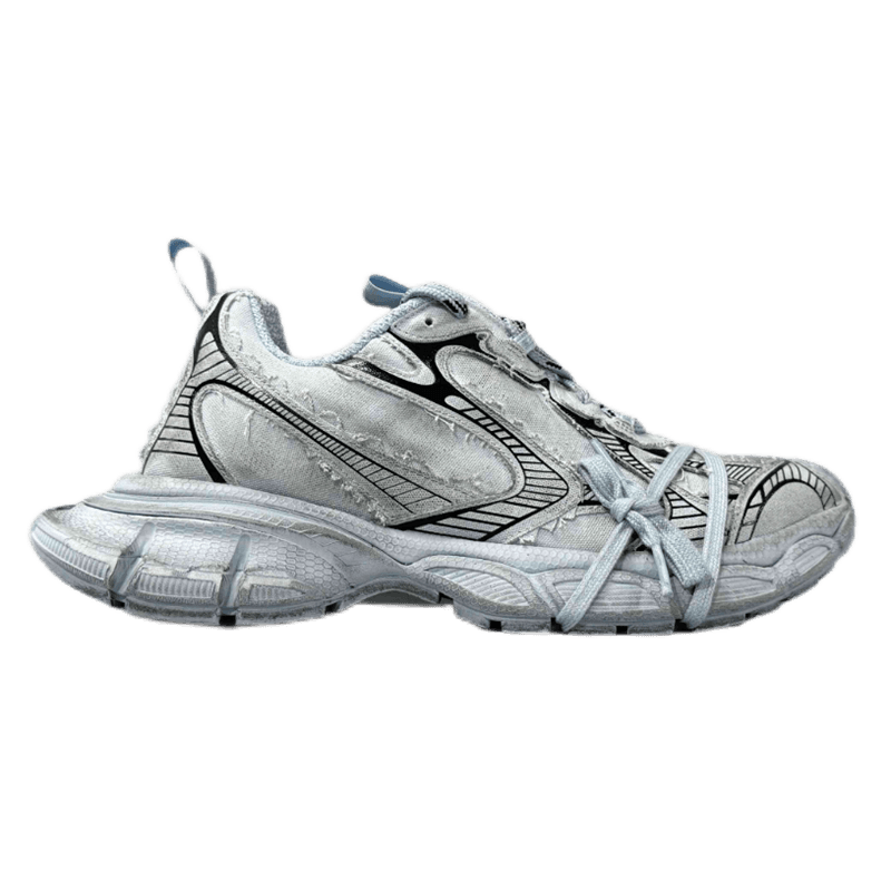 Balenciaga Triple S Distressed Silver