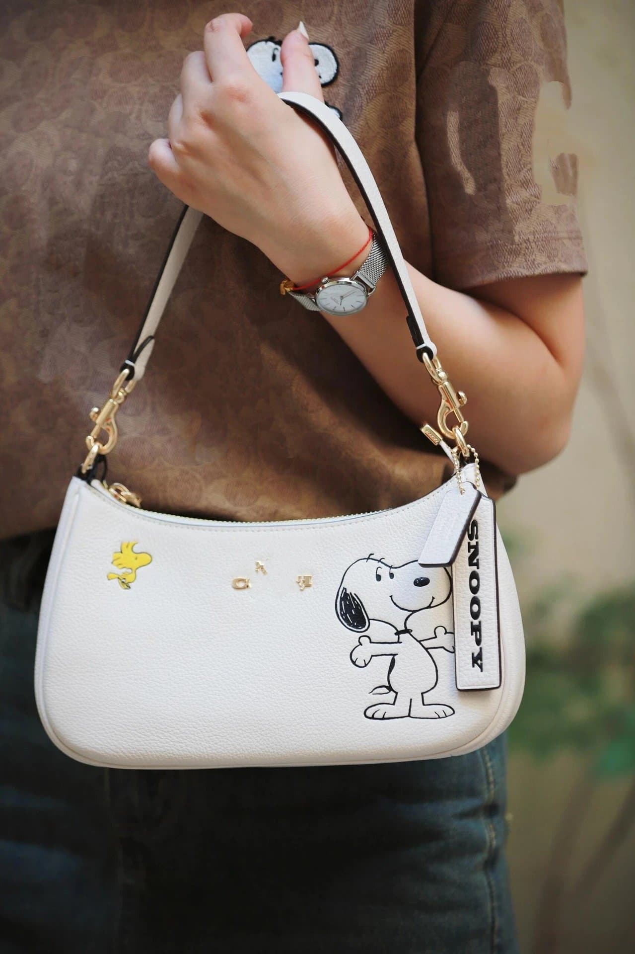 Gucci Shoulder Bag Strawberry Print — 尺寸：长24*高15*宽7.5cm · 荔枝纹白史努比克+礼盒