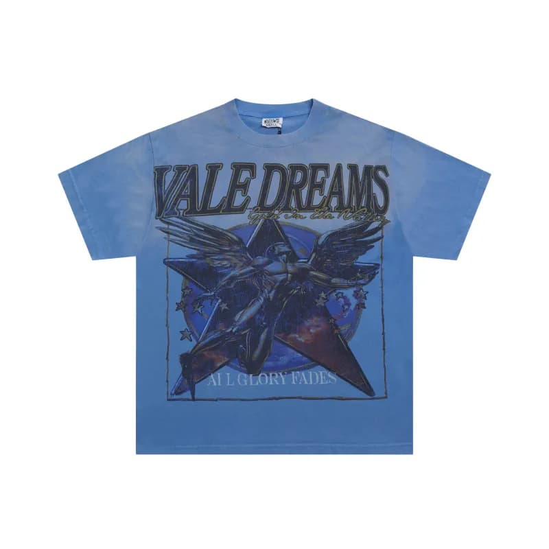 Valentino Valley Dreams Tee Sun and Moon Graphic — V532-蓝色