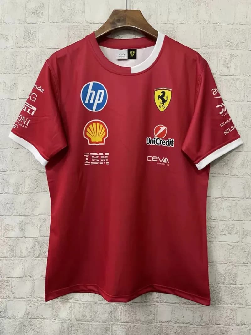 Tudor Polo Shirt Red Bull Racing Team — 2025法拉利圆领拼接