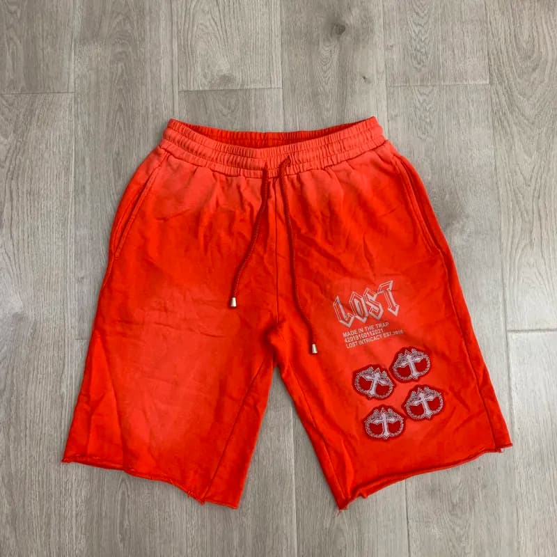 Fear of God Essentials Logo Shorts Emotion Script — 水洗红【22款】
