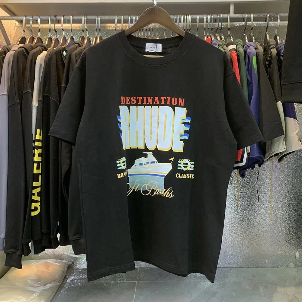 Rhude Graphic Tee Mountain Logo — 5061 黑色