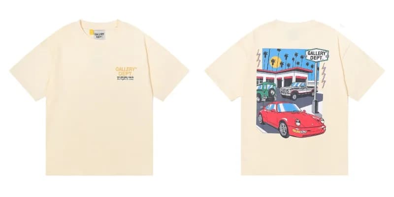 Gallery Dept. T-Shirt Gallery Dept Logo — 跑车杏色 6022