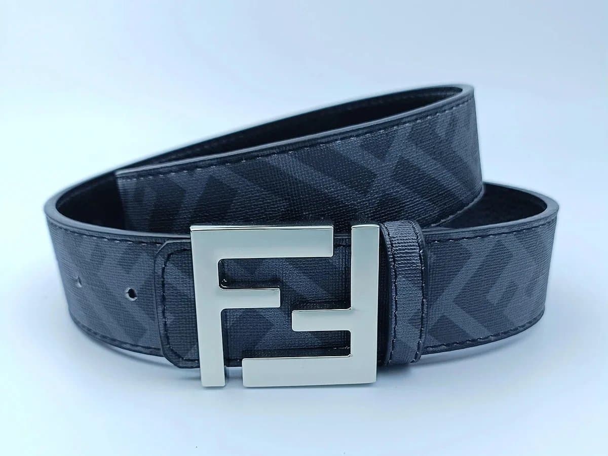 Fendi FF Logo Belt Monogram Canvas
