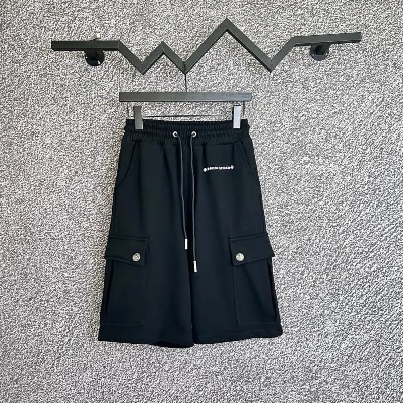 Chrome Hearts Logo Shorts Black Cross Embroidery — D101 black