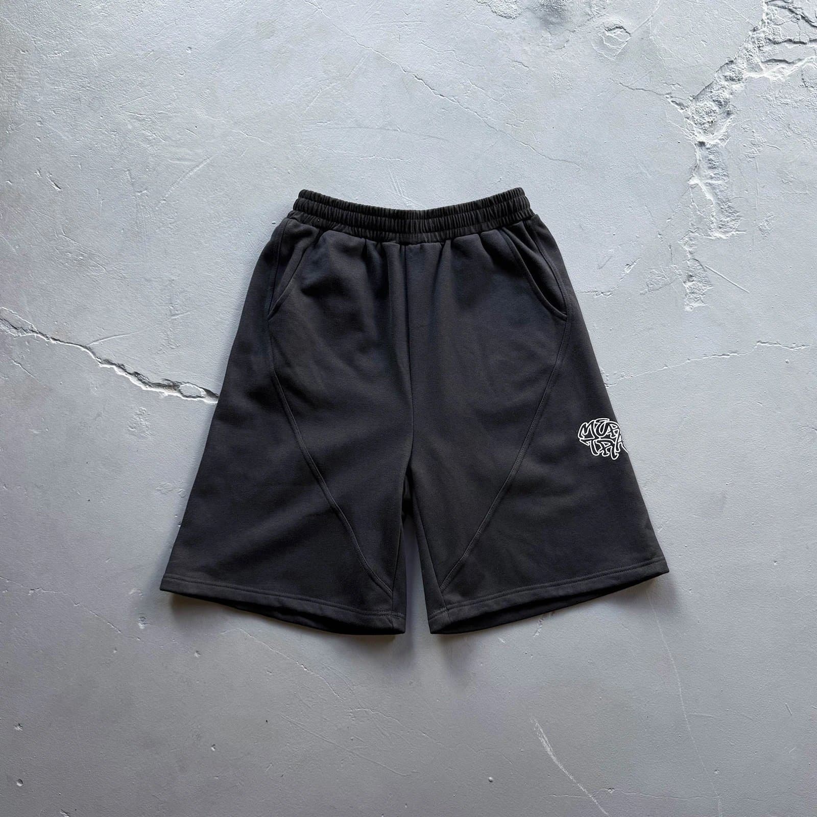 Sp5der Logo Shorts White Outline Logo