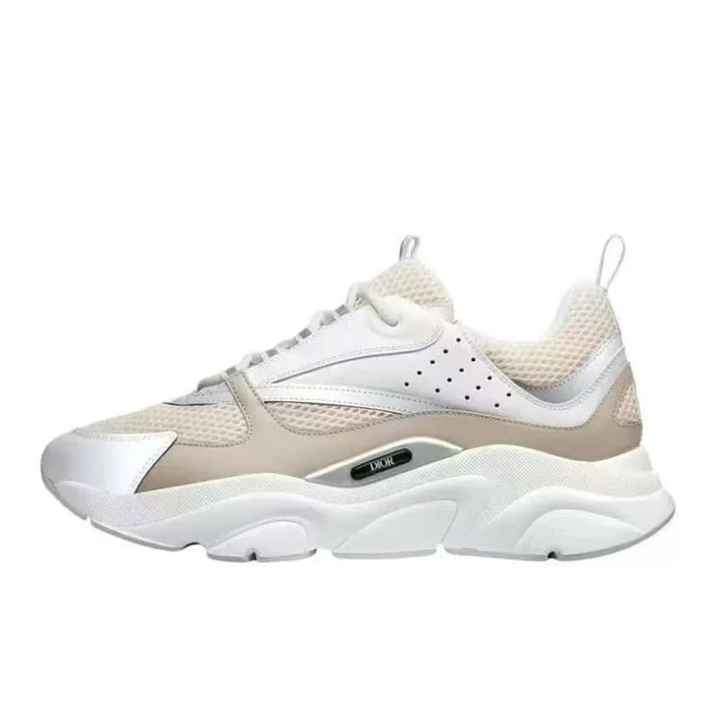 Dior Running Sneaker Grey White Mesh — 步捷B22白灰杏礼盒