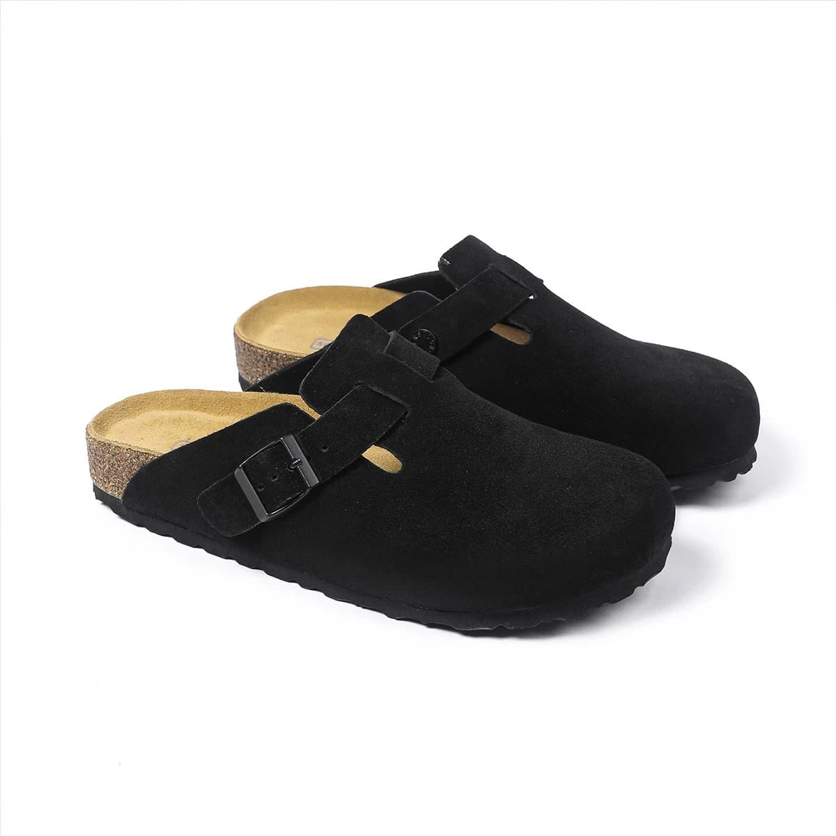Birkenstock Boston Clog Matte Black — 黑色绒面