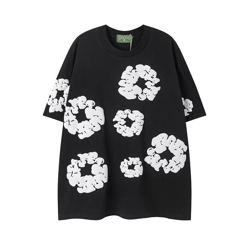 Balenciaga Cloud Shorts 3D Cloud Print — 短袖黑色