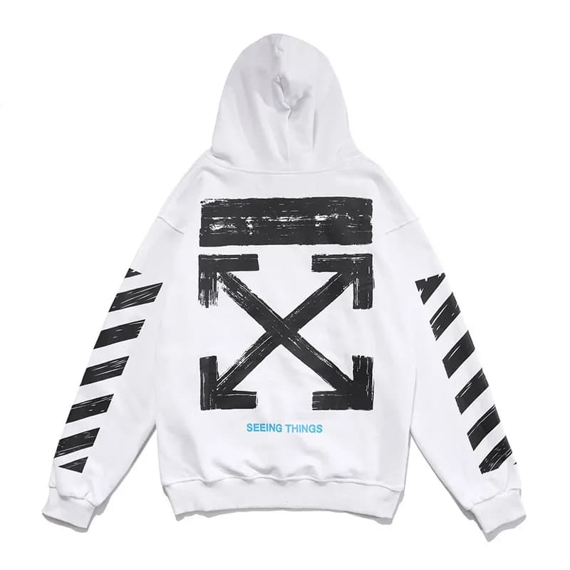 Off-White Arrow Hoodie Painted Arrows — 811 white