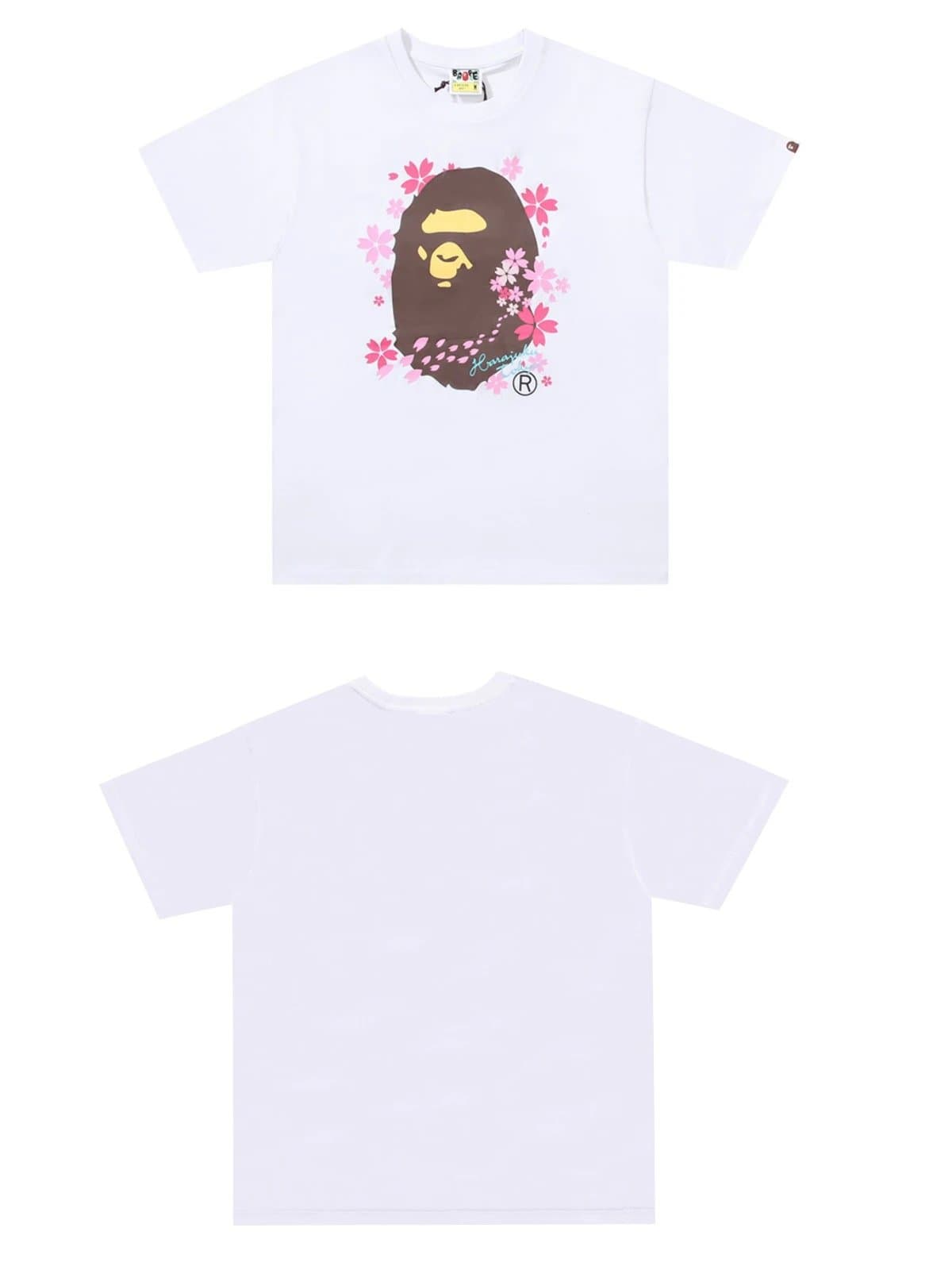 BAPE Ape Head Tee Brown Ape Head — 大头樱花白色
