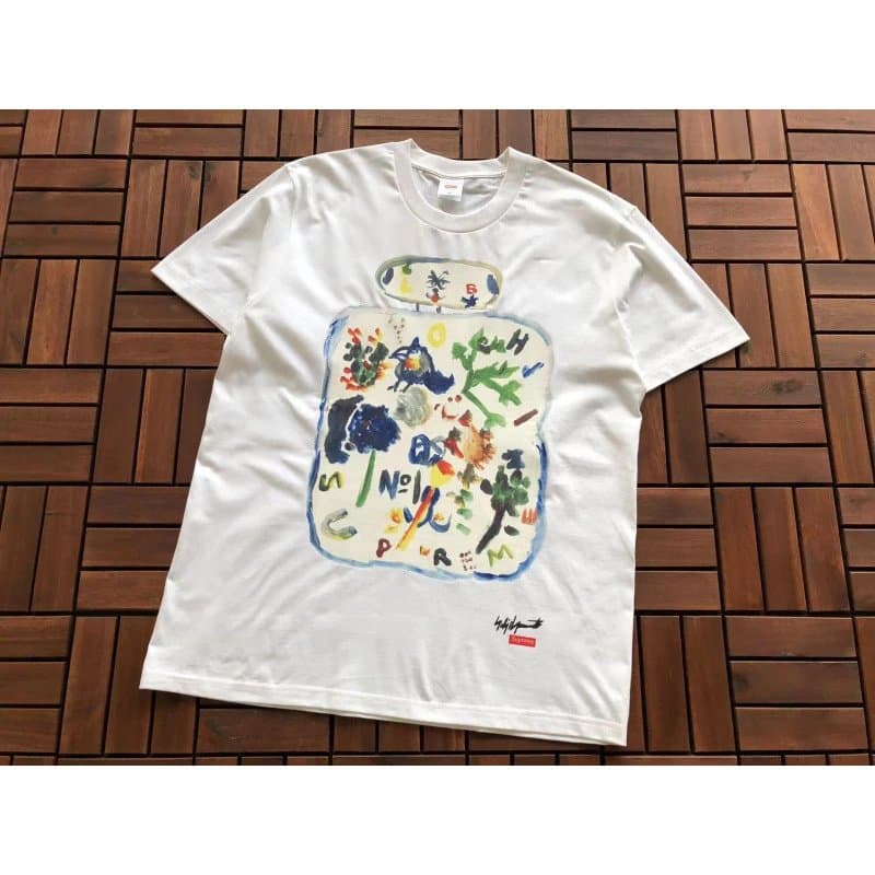 Supreme Box Logo Tee Paisley Box Logo — B326三本耀司涂鸦白色