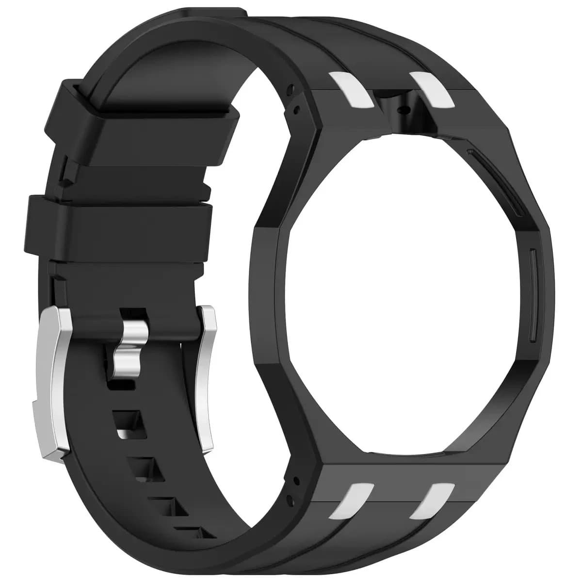 Audemars Piguet Royal Oak Case & Strap Black Rubber with White Inserts