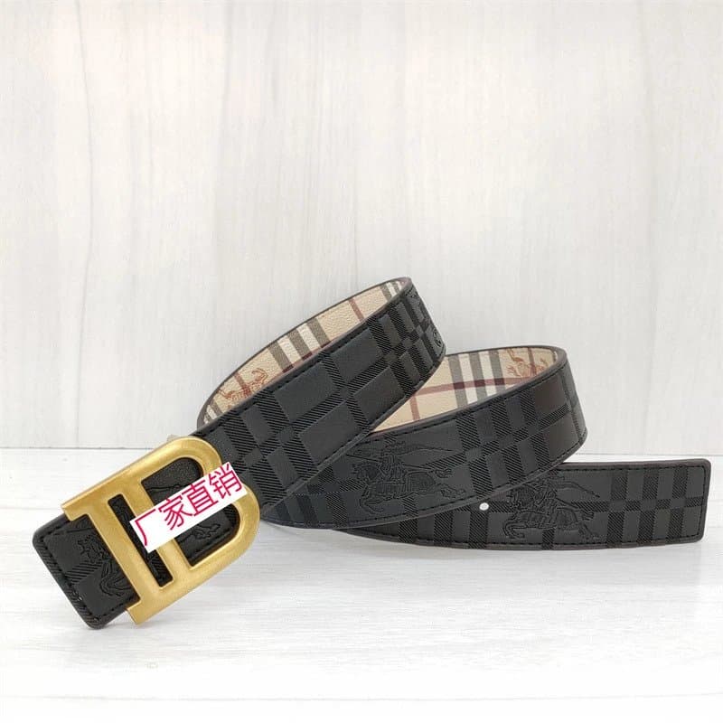 Burberry Reversible Belt Check and Equestrian Knight Print