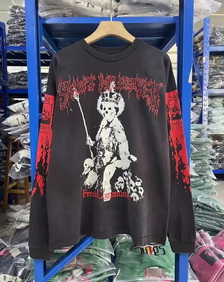 Fear of God × Gallery Dept. Long Sleeve Tee Skull Crown Graphic