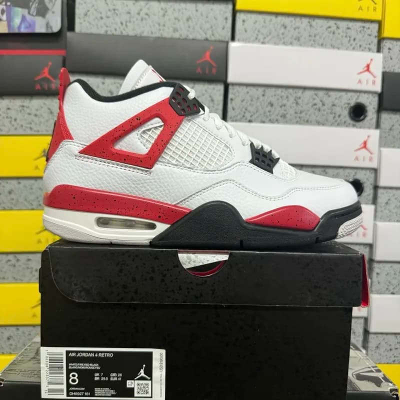 Air Jordan 4 Retro White/Red-Black