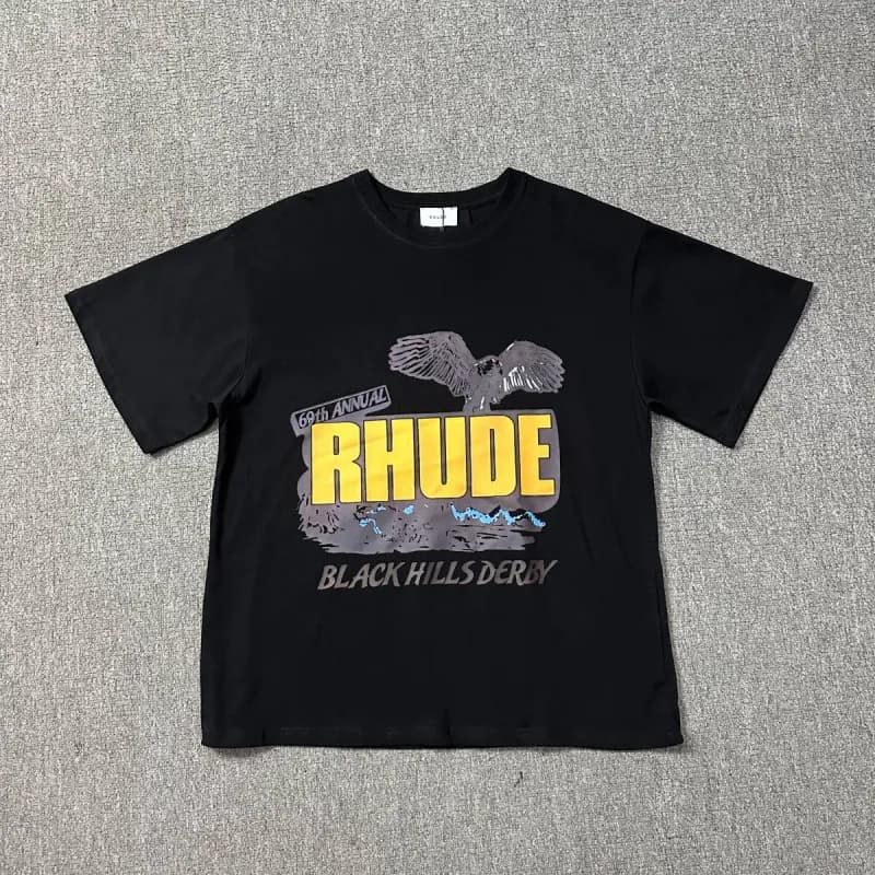 Rhude Graphic Tee Black Hills Derby