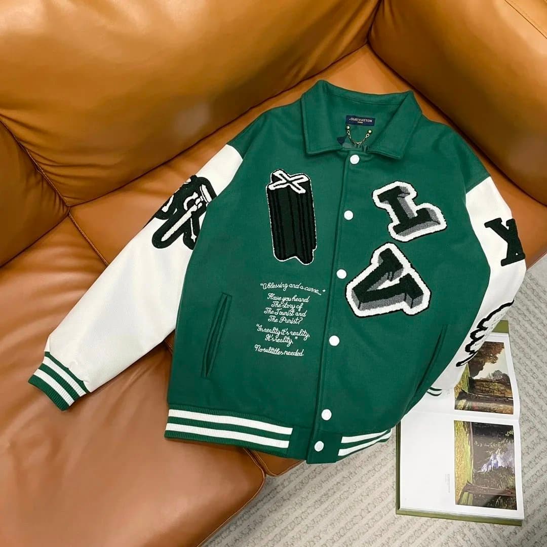Louis Vuitton Varsity Jacket LV Monogram Embroidery