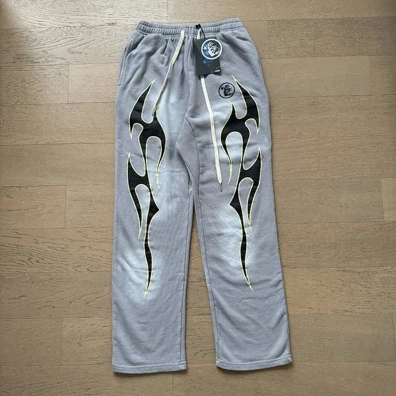 Flared Sweatpants Hellstar Graphic Print — A28