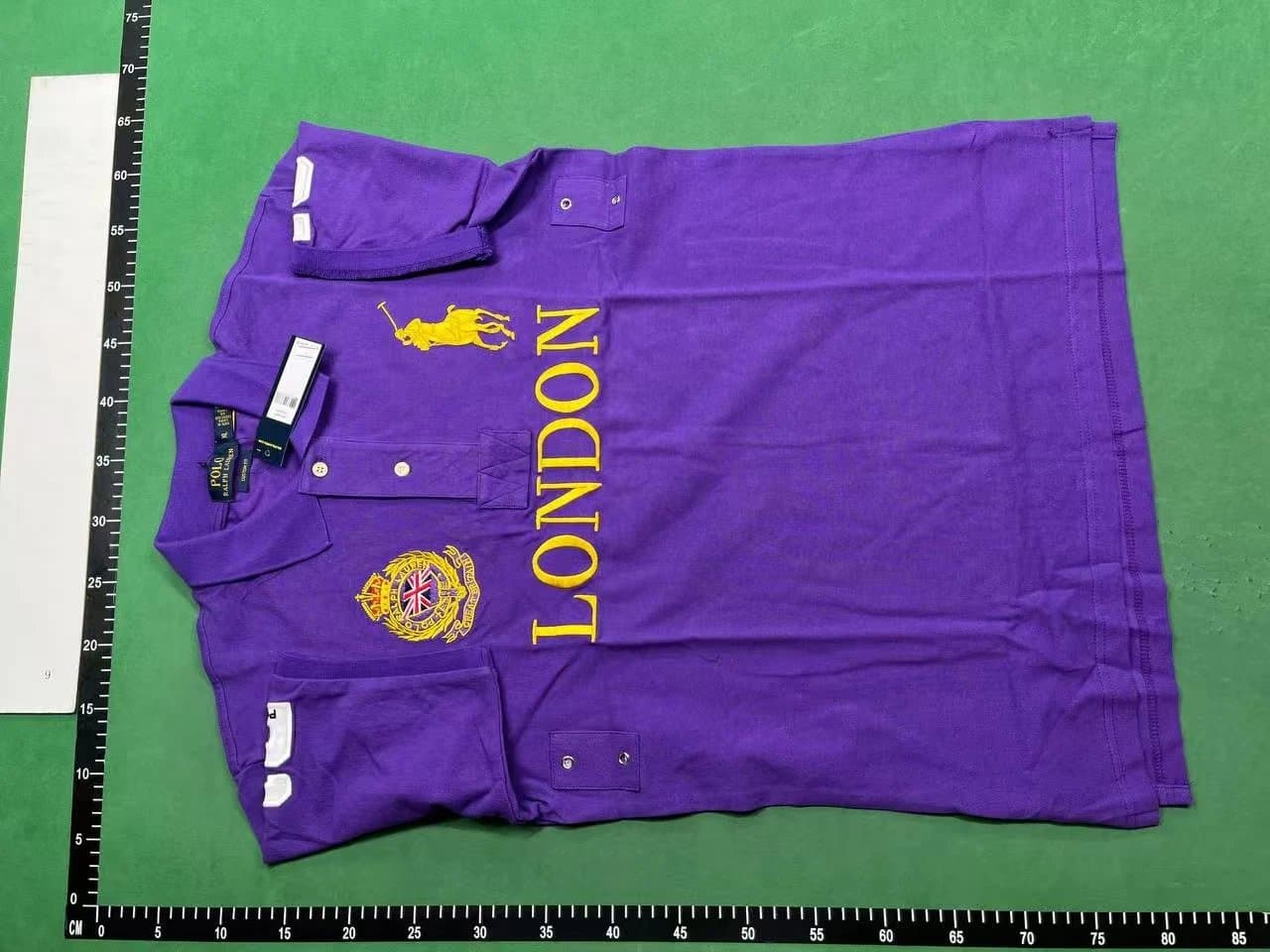 Polo Ralph Lauren Polo Tee USA Flag Patch — purple-london