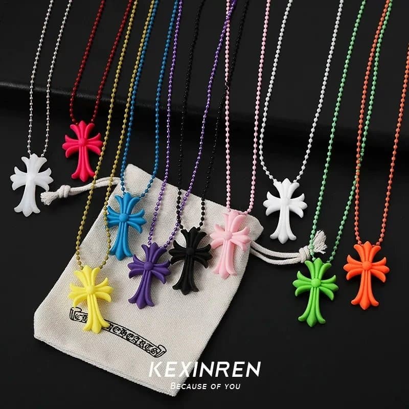 Chrome Hearts Cross Pendant Necklace Multiple Colors