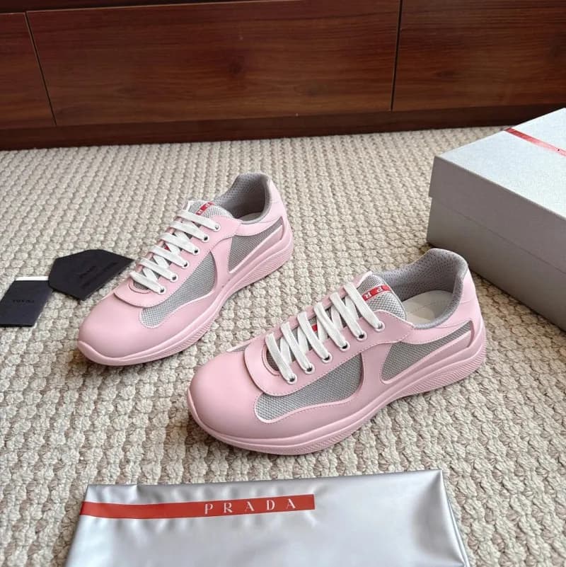 Prada Linea Rossa Sneaker Pink Mesh and Leather