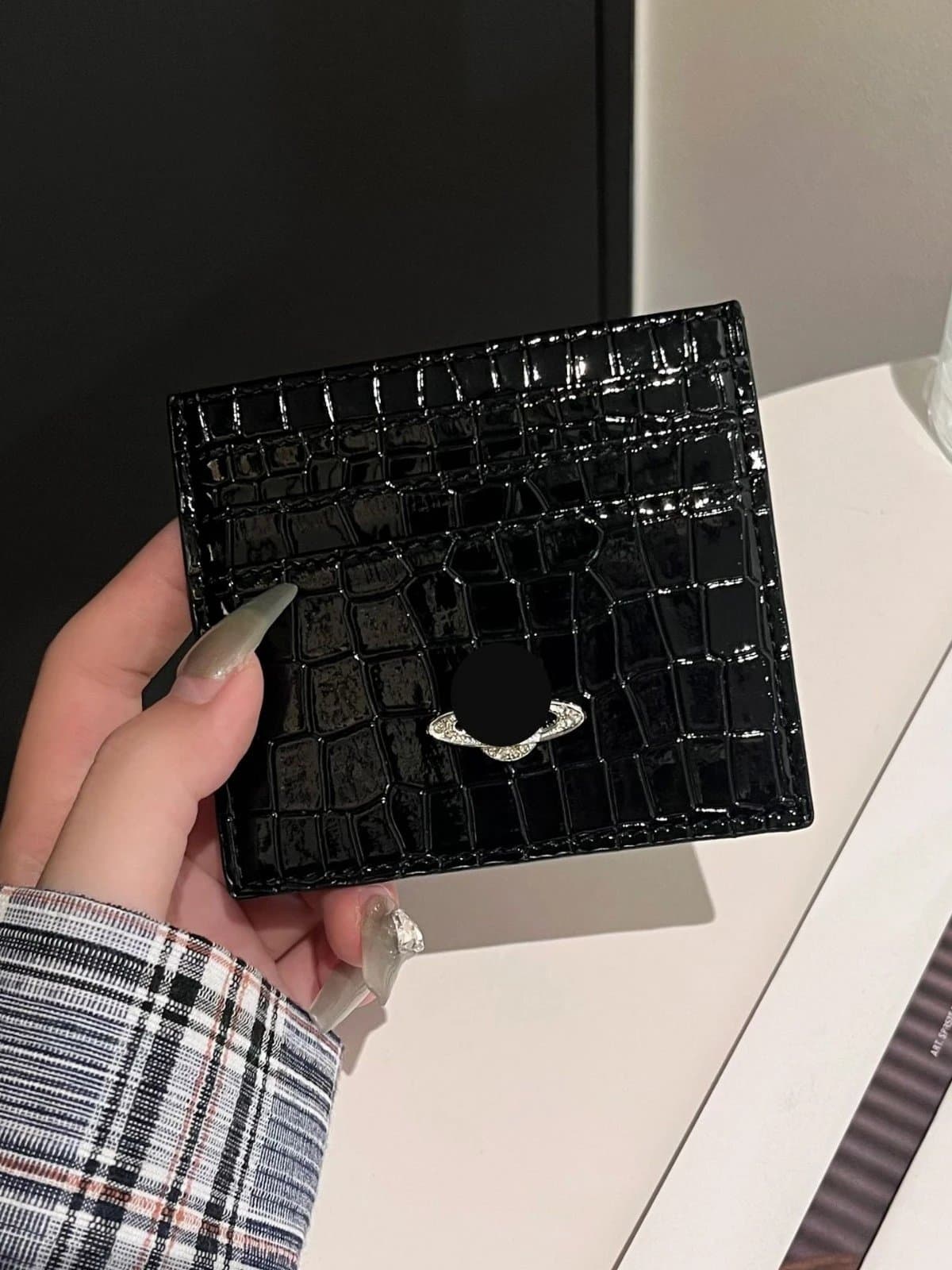 Vivienne Westwood Orb Cardholder Crocodile-Embossed