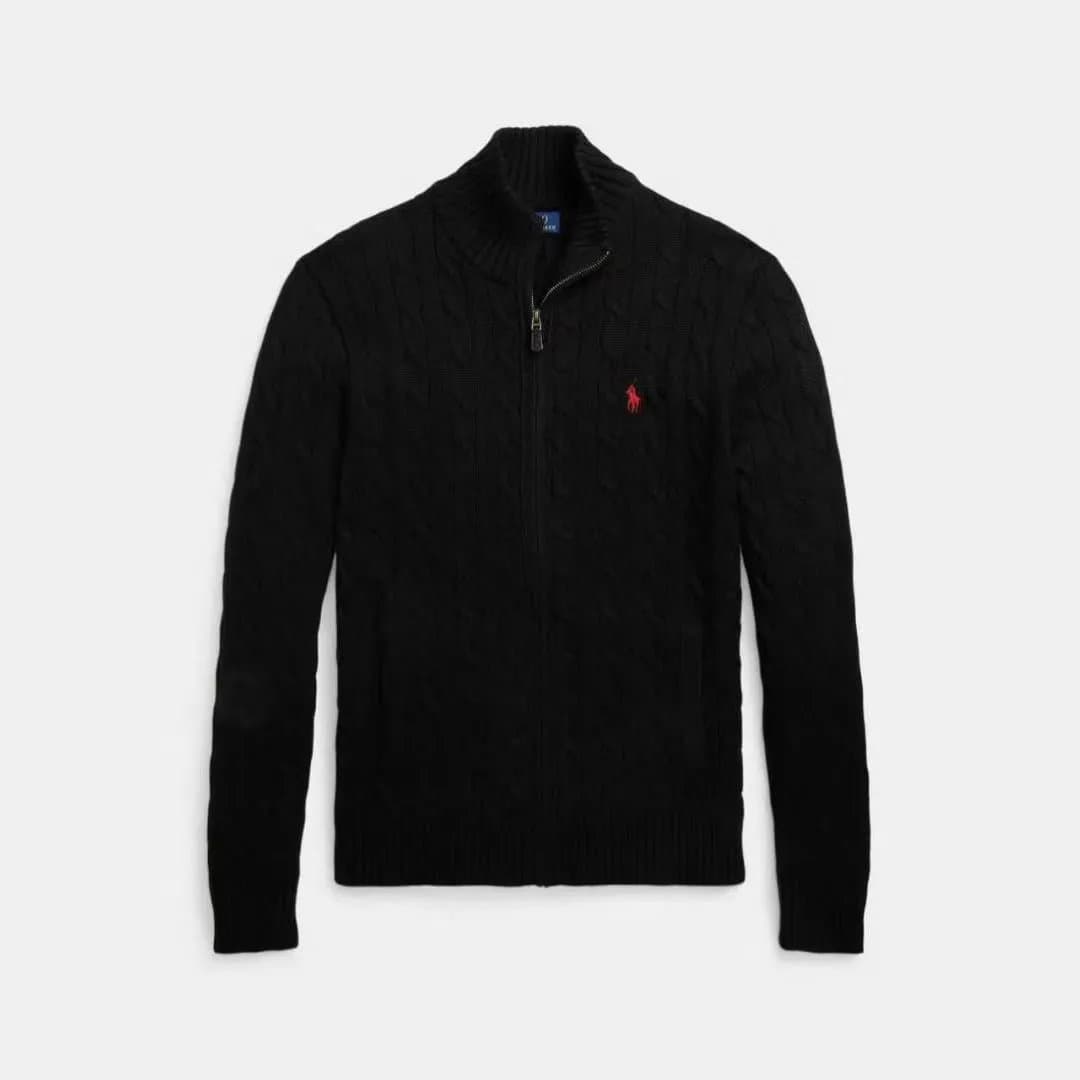 Polo Ralph Lauren Cable Knit Zip-Up Sweater Classic Fit